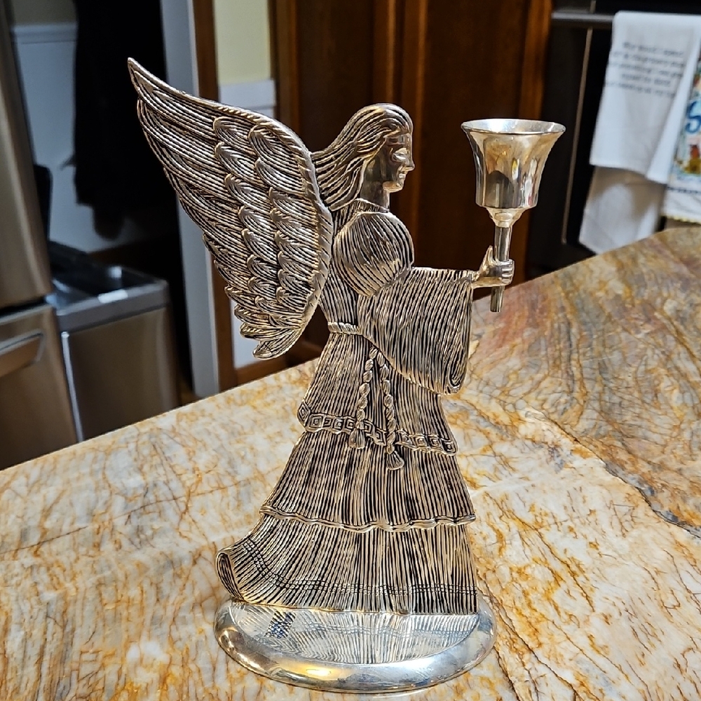 Vintage 1994 Christmas Angel Candle Holder